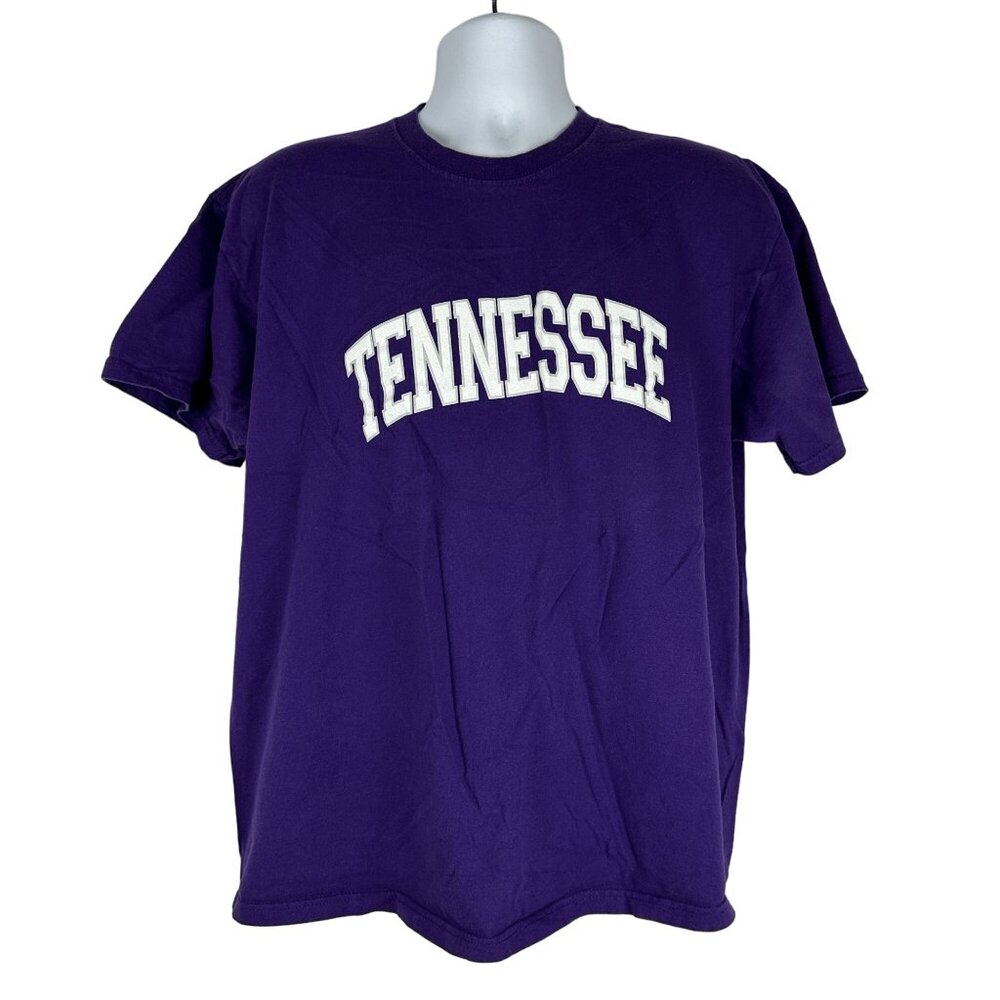 Jerzees Men's Tennessee T-Shirt Size XL Purple Short Sleeved Crew Neck